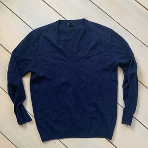 100% cashmere J Crew sweater in navy